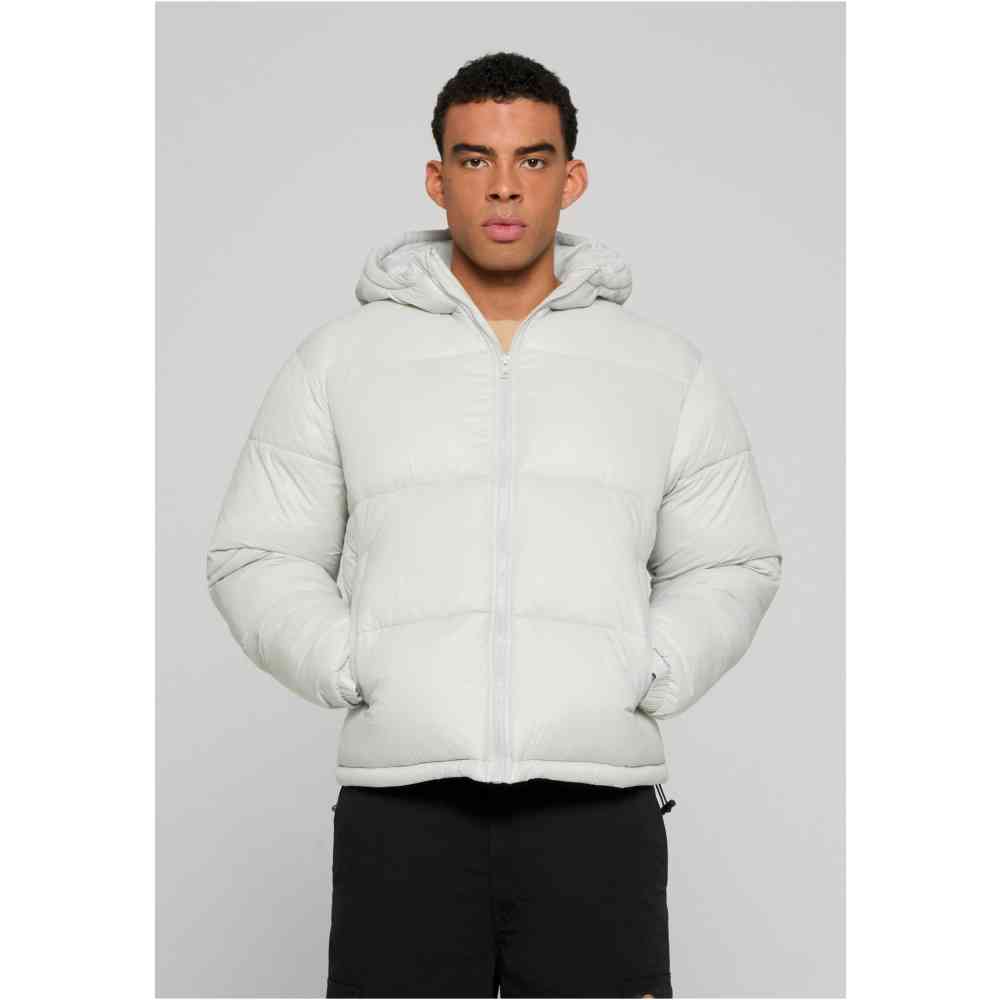 Urban Classics - Shiny Puffer With Hood Puffer jacket - Grey